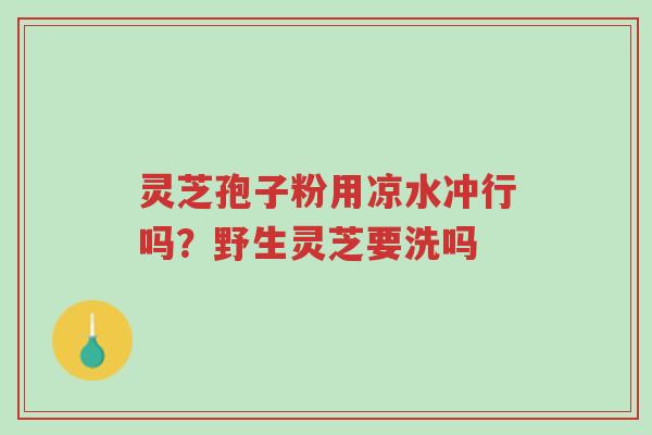 灵芝孢子粉用凉水冲行吗？野生灵芝要洗吗-第1张图片-超越
