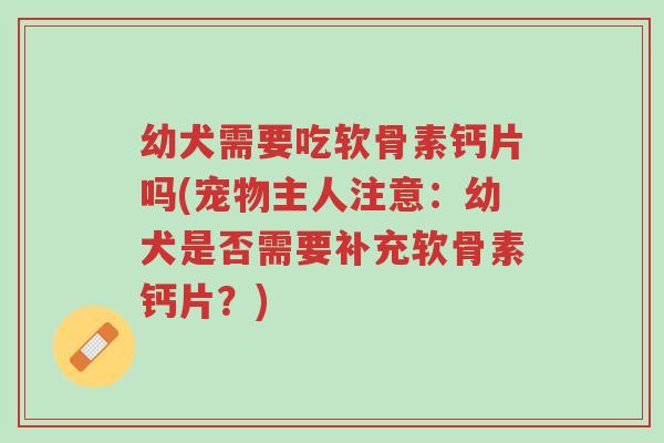幼犬需要吃软骨素钙片吗(宠物主人注意:幼犬是否需要补充软骨素钙片?)-第1张图片-超越 幼犬需要吃软骨素钙片吗(宠物主人注意:幼犬是否需要补充软骨素钙片?)-第1张图片-超越