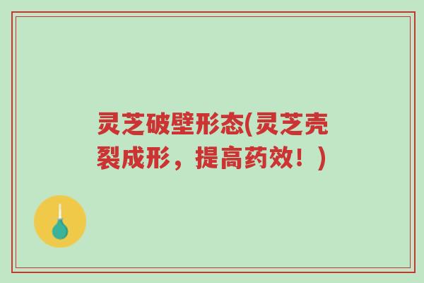 灵芝破壁形态(灵芝壳裂成形,提高药效!)-第1张图片-超越 灵芝破壁形态(灵芝壳裂成形,提高药效!)-第1张图片-超越