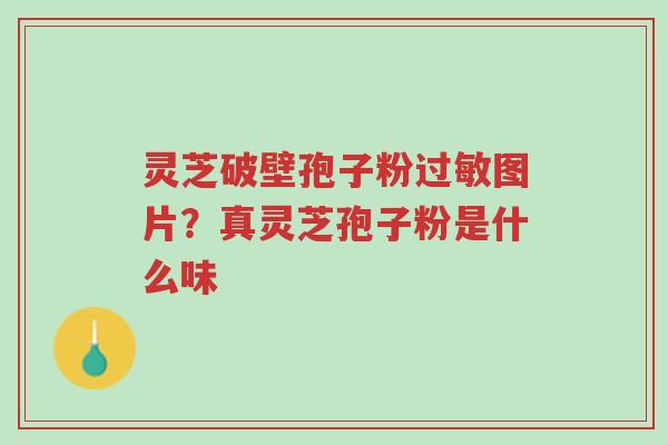 灵芝破壁孢子粉过敏图片?真灵芝孢子粉是什么味-第1张图片-超越 灵芝破壁孢子粉过敏图片?真灵芝孢子粉是什么味-第1张图片-超越