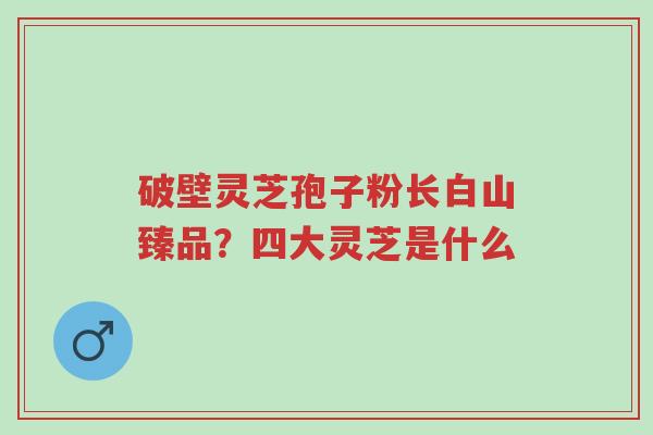 破壁灵芝孢子粉长白山臻品?四大灵芝是什么-第1张图片-超越 破壁灵芝孢子粉长白山臻品?四大灵芝是什么-第1张图片-超越