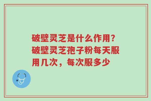 破壁灵芝是什么作用?破壁灵芝孢子粉每天服用几次,每次服多少-第1张图片-超越 破壁灵芝是什么作用?破壁灵芝孢子粉每天服用几次,每次服多少-第1张图片-超越