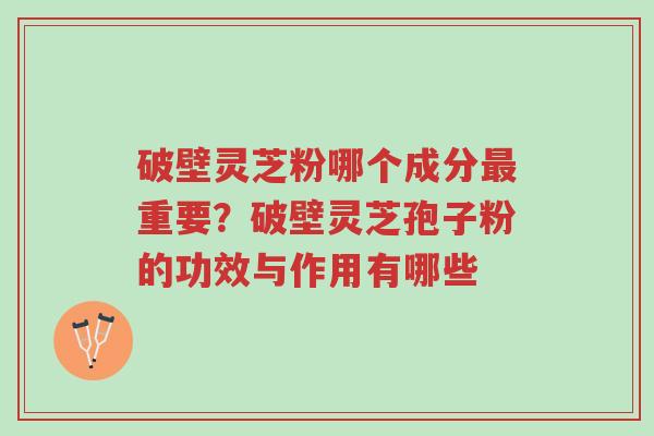 破壁灵芝粉哪个成分最重要?破壁灵芝孢子粉的功效与作用有哪些-第1张图片-超越 破壁灵芝粉哪个成分最重要?破壁灵芝孢子粉的功效与作用有哪些-第1张图片-超越