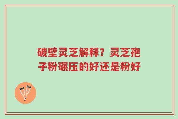 破壁灵芝解释?灵芝孢子粉碾压的好还是粉好-第1张图片-超越 破壁灵芝解释?灵芝孢子粉碾压的好还是粉好-第1张图片-超越