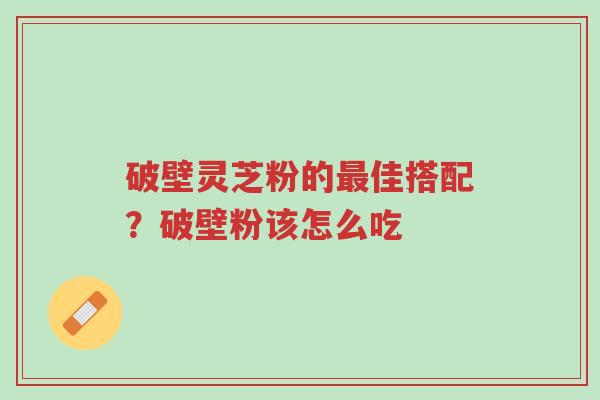破壁灵芝粉的最佳搭配?破壁粉该怎么吃-第1张图片-超越 破壁灵芝粉的最佳搭配?破壁粉该怎么吃-第1张图片-超越