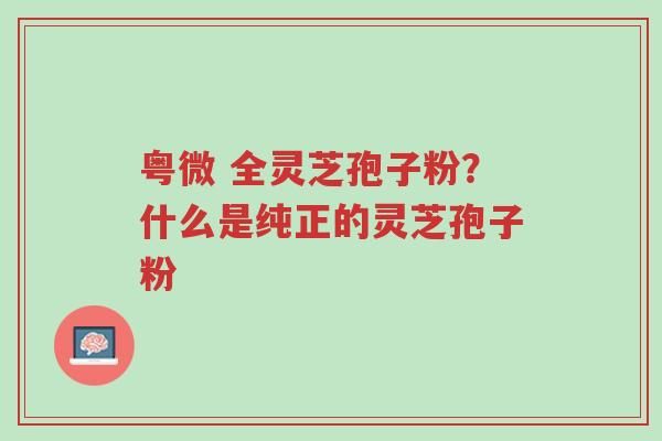 粤微 全灵芝孢子粉?什么是纯正的灵芝孢子粉-第1张图片-超越 粤微 全灵芝孢子粉?什么是纯正的灵芝孢子粉-第1张图片-超越