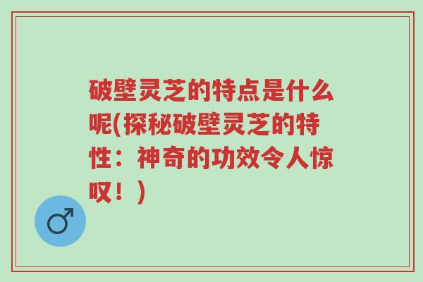 破壁灵芝的特点是什么呢(探秘破壁灵芝的特性:神奇的功效令人惊叹!)-第1张图片-超越 破壁灵芝的特点是什么呢(探秘破壁灵芝的特性:神奇的功效令人惊叹!)-第1张图片-超越