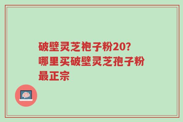 破壁灵芝袍子粉20?哪里买破壁灵芝孢子粉最正宗-第1张图片-超越 破壁灵芝袍子粉20?哪里买破壁灵芝孢子粉最正宗-第1张图片-超越