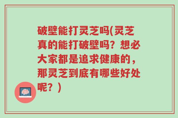 破壁能打灵芝吗(灵芝真的能打破壁吗?想必大家都是追求健康的,那灵芝到底有哪些好处呢?)-第1张图片-超越 破壁能打灵芝吗(灵芝真的能打破壁吗?想必大家都是追求健康的,那灵芝到底有哪些好处呢?)-第1张图片-超越