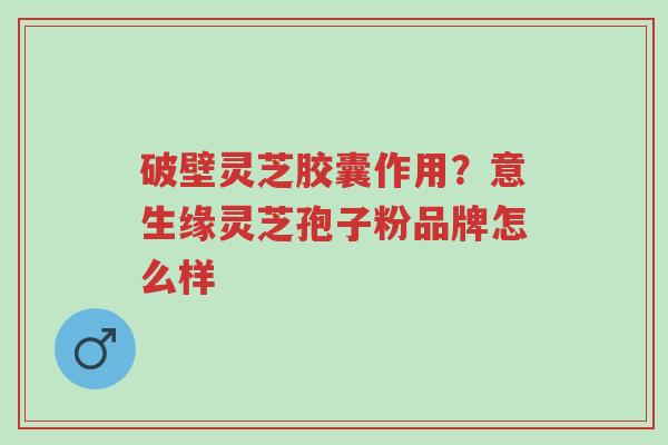 破壁灵芝胶囊作用?意生缘灵芝孢子粉品牌怎么样-第1张图片-超越 破壁灵芝胶囊作用?意生缘灵芝孢子粉品牌怎么样-第1张图片-超越