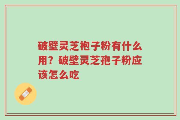 破壁灵芝袍子粉有什么用?破壁灵芝孢子粉应该怎么吃-第1张图片-超越 破壁灵芝袍子粉有什么用?破壁灵芝孢子粉应该怎么吃-第1张图片-超越