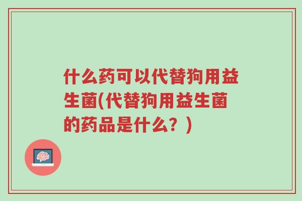 什么药可以代替狗用益生菌(代替狗用益生菌的药品是什么?)-第1张图片-超越 什么药可以代替狗用益生菌(代替狗用益生菌的药品是什么?)-第1张图片-超越