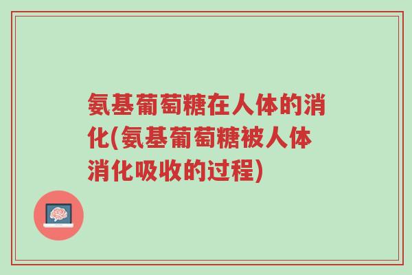 氨基葡萄糖在人体的消化(氨基葡萄糖被人体消化吸收的过程)-第1张图片-超越 氨基葡萄糖在人体的消化(氨基葡萄糖被人体消化吸收的过程)-第1张图片-超越