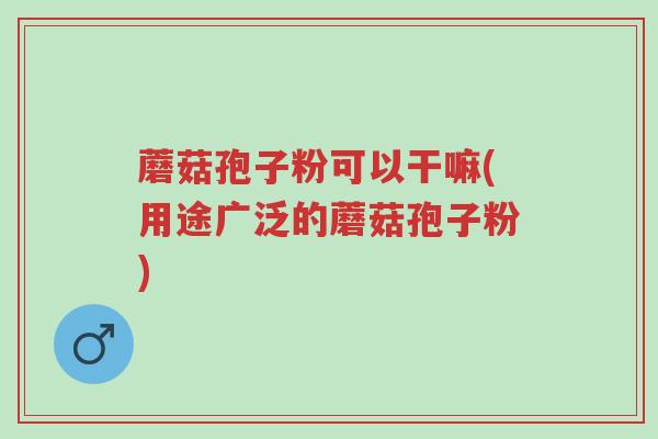 蘑菇孢子粉可以干嘛(用途广泛的蘑菇孢子粉)-第1张图片-超越 蘑菇孢子粉可以干嘛(用途广泛的蘑菇孢子粉)-第1张图片-超越
