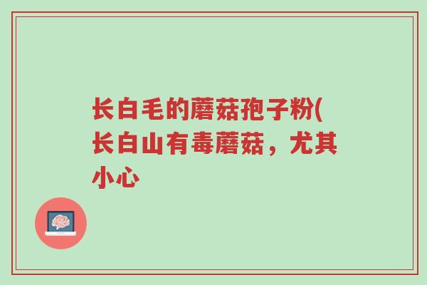 长白毛的蘑菇孢子粉(长白山有毒蘑菇,尤其小心-第1张图片-超越 长白毛的蘑菇孢子粉(长白山有毒蘑菇,尤其小心-第1张图片-超越