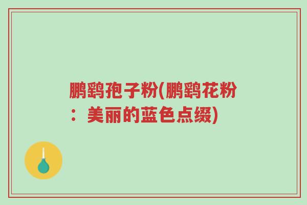 鹏鹞孢子粉(鹏鹞花粉:美丽的蓝色点缀)-第1张图片-超越 鹏鹞孢子粉(鹏鹞花粉:美丽的蓝色点缀)-第1张图片-超越