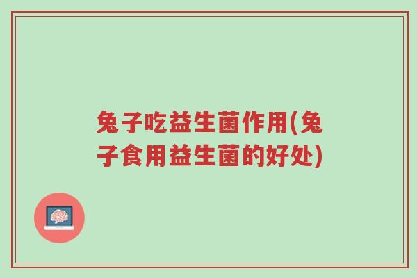 兔子吃益生菌作用(兔子食用益生菌的好处)-第1张图片-超越 兔子吃益生菌作用(兔子食用益生菌的好处)-第1张图片-超越