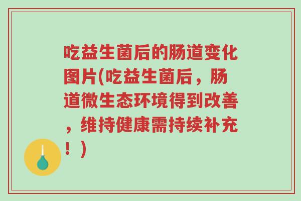 吃益生菌后的肠道变化图片(吃益生菌后,肠道微生态环境得到改善,维持健康需持续补充!)-第1张图片-超越 吃益生菌后的肠道变化图片(吃益生菌后,肠道微生态环境得到改善,维持健康需持续补充!)-第1张图片-超越