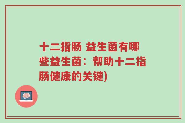 十二指肠 益生菌有哪些益生菌:帮助十二指肠健康的关键)-第1张图片-超越 十二指肠 益生菌有哪些益生菌:帮助十二指肠健康的关键)-第1张图片-超越