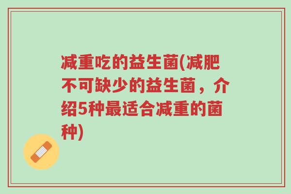 减重吃的益生菌(减肥不可缺少的益生菌,介绍5种最适合减重的菌种)-第1张图片-超越 减重吃的益生菌(减肥不可缺少的益生菌,介绍5种最适合减重的菌种)-第1张图片-超越