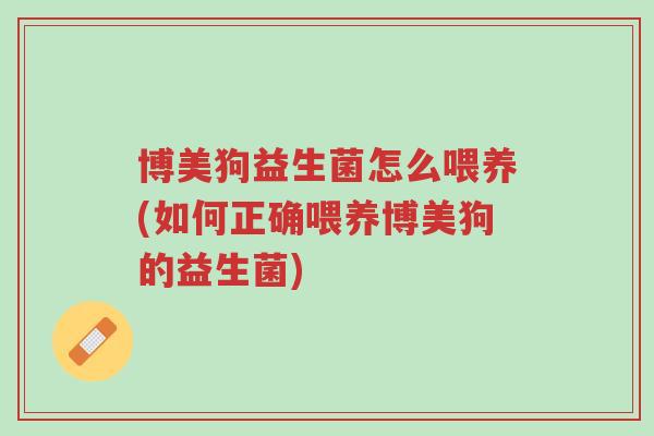 博美狗益生菌怎么喂养(如何正确喂养博美狗的益生菌)-第1张图片-超越 博美狗益生菌怎么喂养(如何正确喂养博美狗的益生菌)-第1张图片-超越