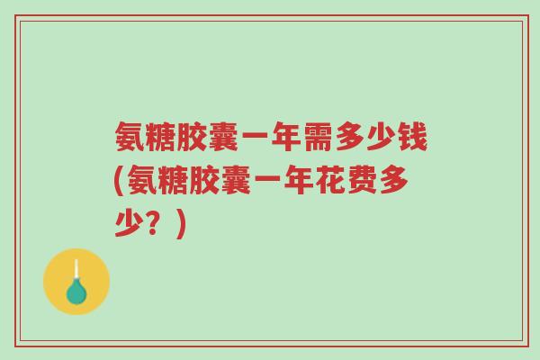 氨糖胶囊一年需多少钱(氨糖胶囊一年花费多少?)-第1张图片-超越 氨糖胶囊一年需多少钱(氨糖胶囊一年花费多少?)-第1张图片-超越