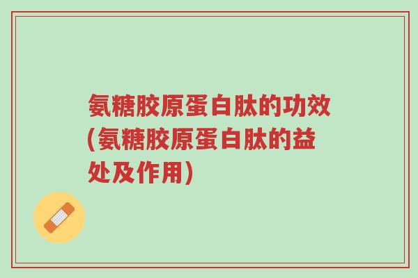 氨糖胶原蛋白肽的功效(氨糖胶原蛋白肽的益处及作用)-第1张图片-超越 氨糖胶原蛋白肽的功效(氨糖胶原蛋白肽的益处及作用)-第1张图片-超越