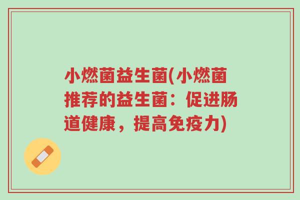 小燃菌益生菌(小燃菌推荐的益生菌:促进肠道健康,提高免疫力)-第1张图片-超越 小燃菌益生菌(小燃菌推荐的益生菌:促进肠道健康,提高免疫力)-第1张图片-超越