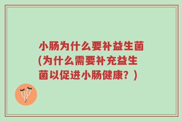 小肠为什么要补益生菌(为什么需要补充益生菌以促进小肠健康?)-第1张图片-超越 小肠为什么要补益生菌(为什么需要补充益生菌以促进小肠健康?)-第1张图片-超越