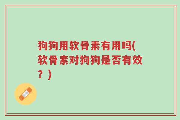 狗狗用软骨素有用吗(软骨素对狗狗是否有效?)-第1张图片-超越 狗狗用软骨素有用吗(软骨素对狗狗是否有效?)-第1张图片-超越