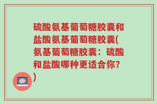 硫酸氨基葡萄糖胶囊和盐酸氨基葡萄糖胶囊(氨基葡萄糖胶囊:硫酸和盐酸哪种更适合你?)-第1张图片-超越 硫酸氨基葡萄糖胶囊和盐酸氨基葡萄糖胶囊(氨基葡萄糖胶囊:硫酸和盐酸哪种更适合你?)-第1张图片-超越
