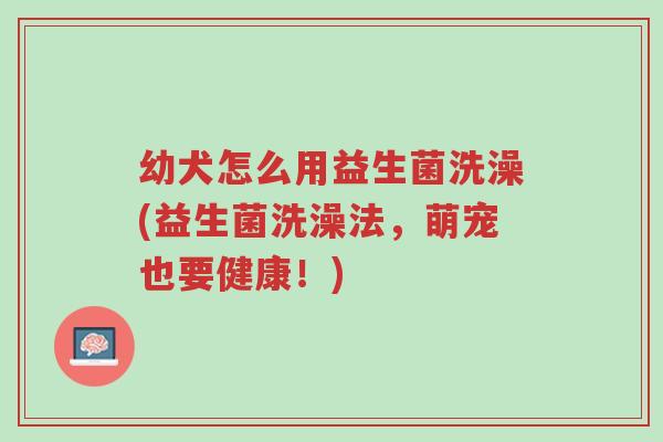 幼犬怎么用益生菌洗澡(益生菌洗澡法,萌宠也要健康!)-第1张图片-超越 幼犬怎么用益生菌洗澡(益生菌洗澡法,萌宠也要健康!)-第1张图片-超越