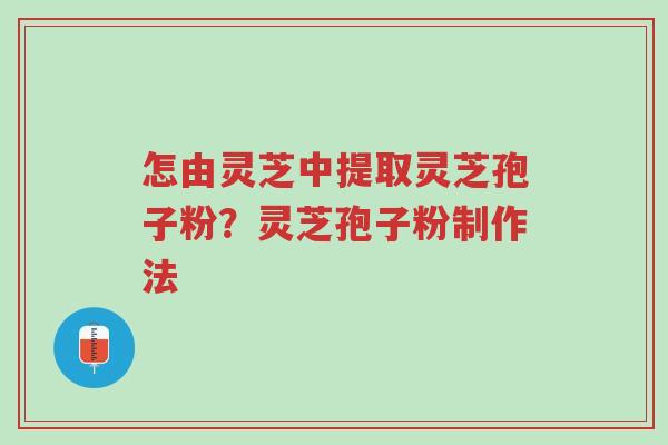 怎由灵芝中提取灵芝孢子粉?灵芝孢子粉制作法-第1张图片-超越 怎由灵芝中提取灵芝孢子粉?灵芝孢子粉制作法-第1张图片-超越