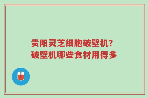 贵阳灵芝细胞破壁机?破壁机哪些食材用得多-第1张图片-超越 贵阳灵芝细胞破壁机?破壁机哪些食材用得多-第1张图片-超越