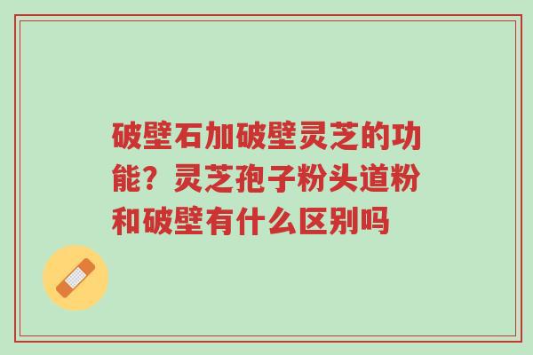 破壁石加破壁灵芝的功能?灵芝孢子粉头道粉和破壁有什么区别吗-第1张图片-超越 破壁石加破壁灵芝的功能?灵芝孢子粉头道粉和破壁有什么区别吗-第1张图片-超越