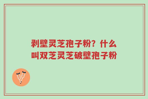 剥壁灵芝孢子粉?什么叫双芝灵芝破壁孢子粉-第1张图片-超越 剥壁灵芝孢子粉?什么叫双芝灵芝破壁孢子粉-第1张图片-超越