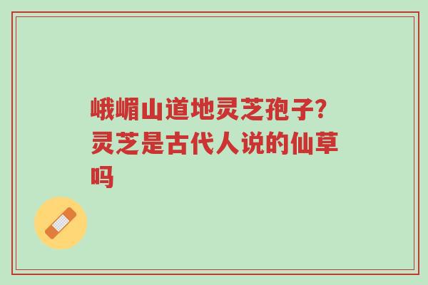 峨嵋山道地灵芝孢子?灵芝是古代人说的仙草吗-第1张图片-超越 峨嵋山道地灵芝孢子?灵芝是古代人说的仙草吗-第1张图片-超越