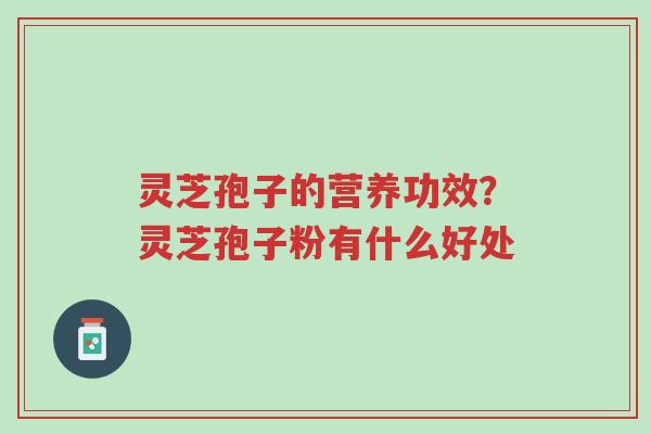 灵芝孢子的营养功效?灵芝孢子粉有什么好处-第1张图片-超越 灵芝孢子的营养功效?灵芝孢子粉有什么好处-第1张图片-超越