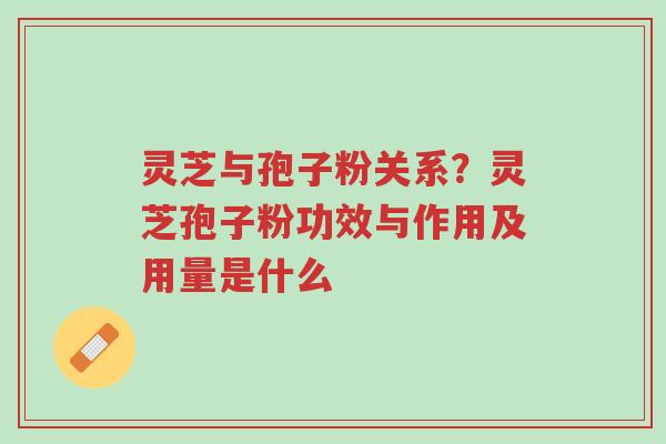 灵芝与孢子粉关系?灵芝孢子粉功效与作用及用量是什么-第1张图片-超越 灵芝与孢子粉关系?灵芝孢子粉功效与作用及用量是什么-第1张图片-超越