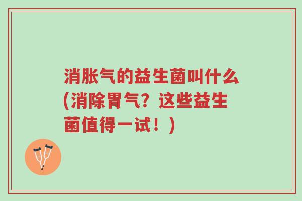 消胀气的益生菌叫什么(消除胃气?这些益生菌值得一试!)-第1张图片-超越 消胀气的益生菌叫什么(消除胃气?这些益生菌值得一试!)-第1张图片-超越