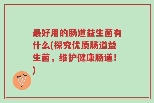 最好用的肠道益生菌有什么(探究优质肠道益生菌,维护健康肠道!)-第1张图片-超越 最好用的肠道益生菌有什么(探究优质肠道益生菌,维护健康肠道!)-第1张图片-超越