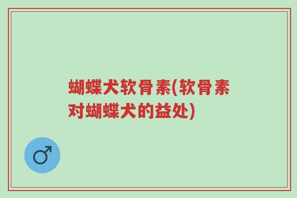 蝴蝶犬软骨素(软骨素对蝴蝶犬的益处)-第1张图片-超越 蝴蝶犬软骨素(软骨素对蝴蝶犬的益处)-第1张图片-超越