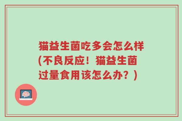猫益生菌吃多会怎么样(不良反应!猫益生菌过量食用该怎么办?)-第1张图片-超越 猫益生菌吃多会怎么样(不良反应!猫益生菌过量食用该怎么办?)-第1张图片-超越