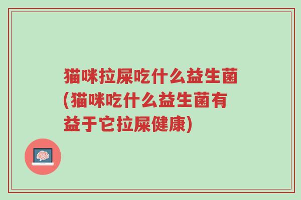 猫咪拉屎吃什么益生菌(猫咪吃什么益生菌有益于它拉屎健康)-第1张图片-超越 猫咪拉屎吃什么益生菌(猫咪吃什么益生菌有益于它拉屎健康)-第1张图片-超越