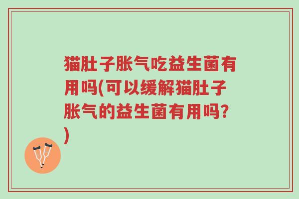 猫肚子胀气吃益生菌有用吗(可以缓解猫肚子胀气的益生菌有用吗?)-第1张图片-超越 猫肚子胀气吃益生菌有用吗(可以缓解猫肚子胀气的益生菌有用吗?)-第1张图片-超越