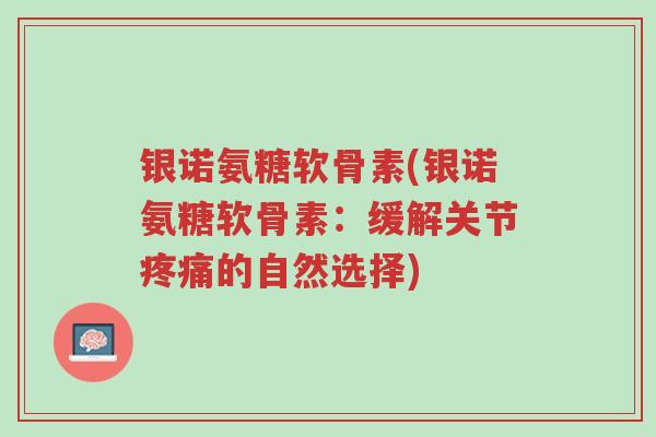 银诺氨糖软骨素(银诺氨糖软骨素:缓解关节疼痛的自然选择)-第1张图片-超越 银诺氨糖软骨素(银诺氨糖软骨素:缓解关节疼痛的自然选择)-第1张图片-超越