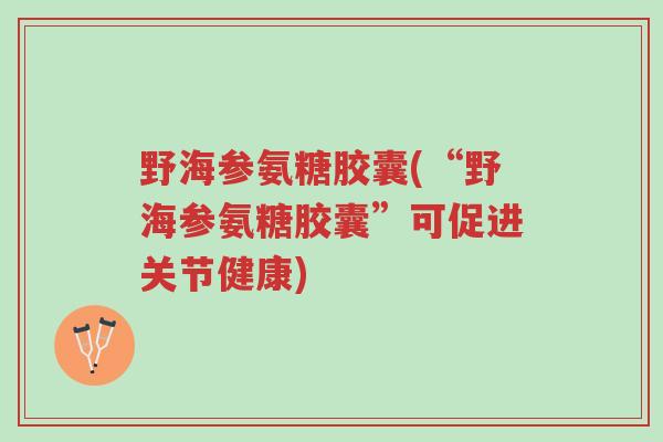 野海参氨糖胶囊(“野海参氨糖胶囊”可促进关节健康)-第1张图片-超越 野海参氨糖胶囊(“野海参氨糖胶囊”可促进关节健康)-第1张图片-超越