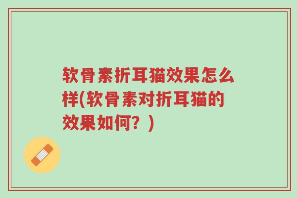 软骨素折耳猫效果怎么样(软骨素对折耳猫的效果如何?)-第1张图片-超越 软骨素折耳猫效果怎么样(软骨素对折耳猫的效果如何?)-第1张图片-超越