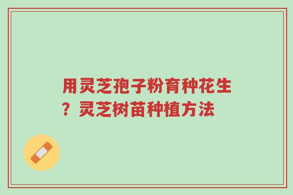 用灵芝孢子粉育种花生?灵芝树苗种植方法-第1张图片-超越 用灵芝孢子粉育种花生?灵芝树苗种植方法-第1张图片-超越