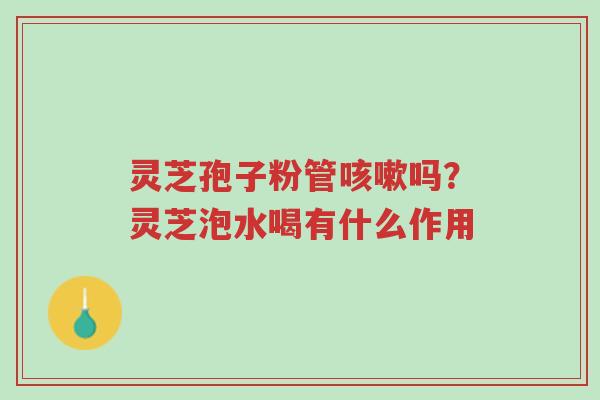 灵芝孢子粉管咳嗽吗?灵芝泡水喝有什么作用-第1张图片-超越 灵芝孢子粉管咳嗽吗?灵芝泡水喝有什么作用-第1张图片-超越
